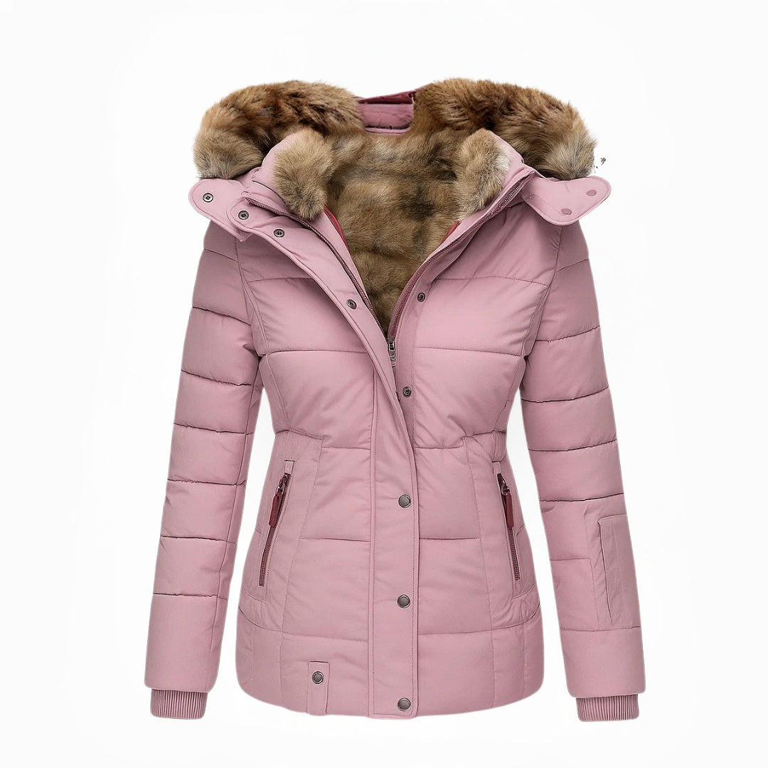 Lisa | Warme Winterjacke mit Fellfutter