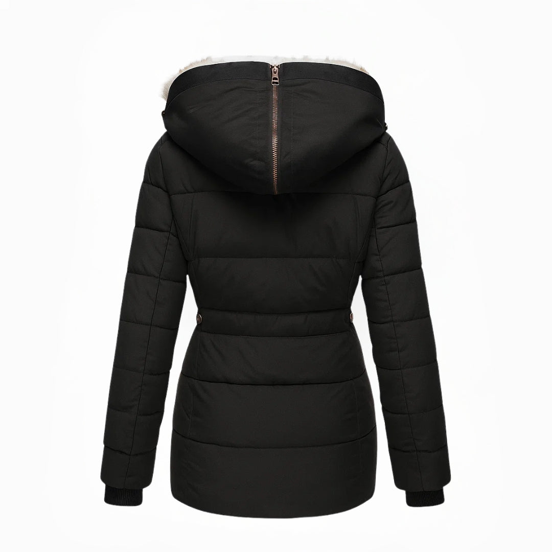 Lisa | Warme Winterjacke mit Fellfutter