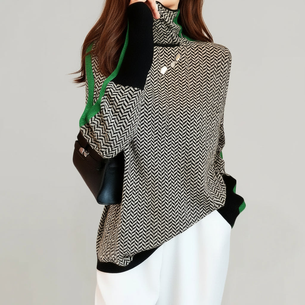 Julia | Pullover mit hohem Kragen