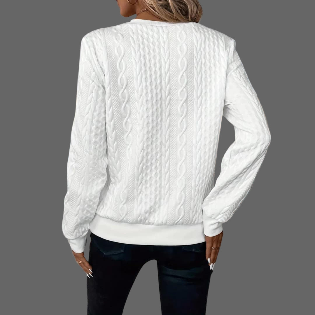 Jana | Eleganter Strickpullover mit Reißverschluss-Detail