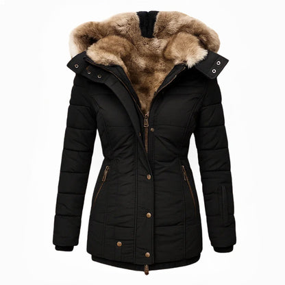 Lisa | Warme Winterjacke mit Fellfutter