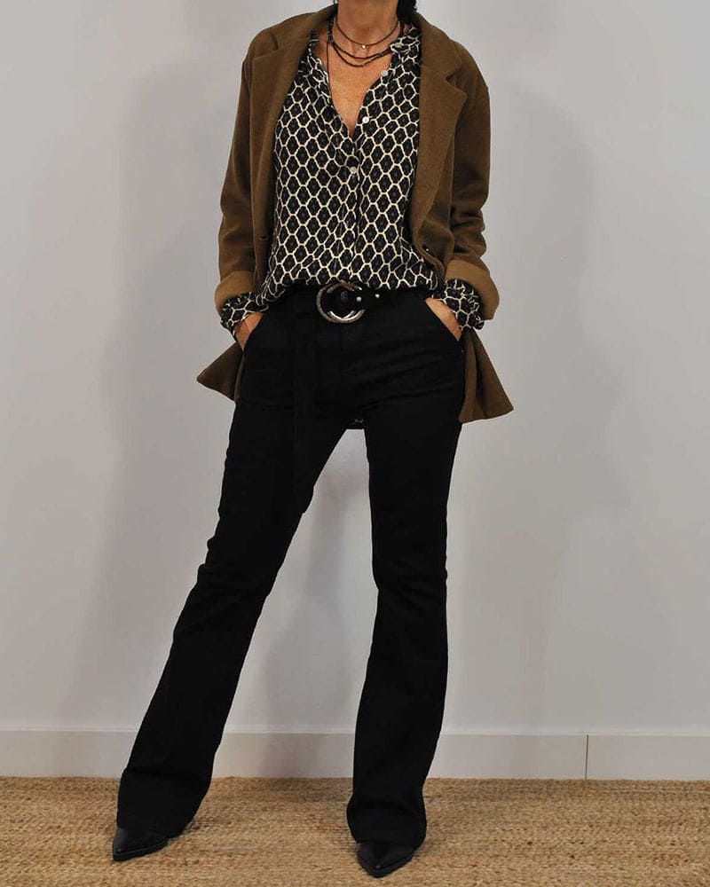 Jasmin | Farbige Bluse mit geometrischem Muster