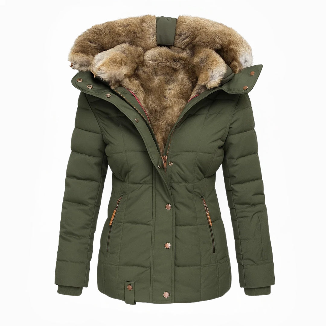 Lisa | Warme Winterjacke mit Fellfutter