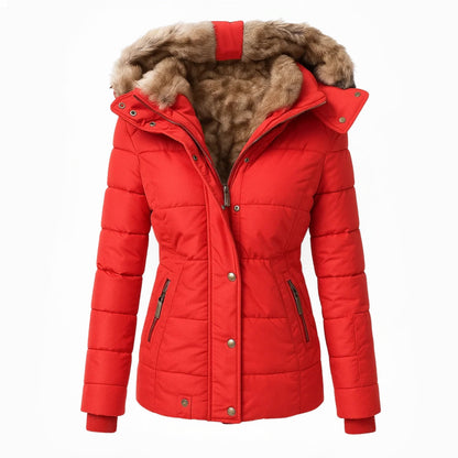 Lisa | Warme Winterjacke mit Fellfutter