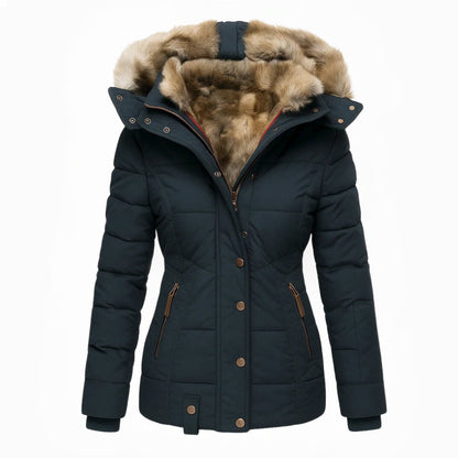 Lisa | Warme Winterjacke mit Fellfutter