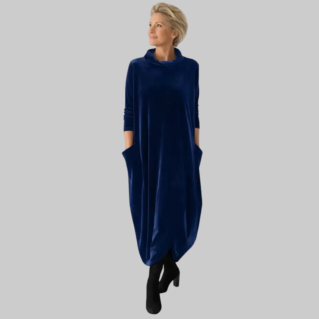 Susanne | Samtiges elegantes Maxikleid