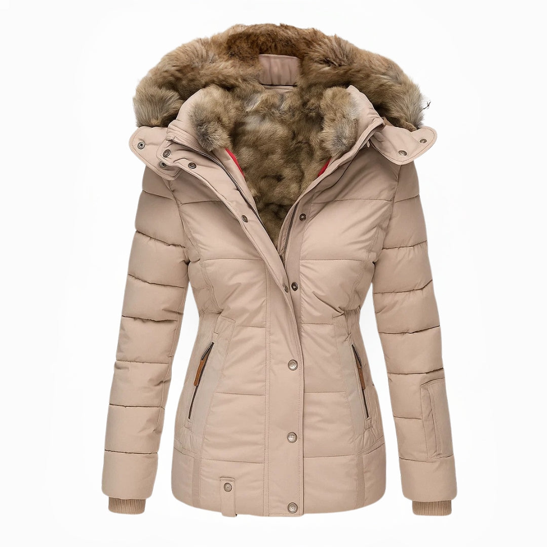 Lisa | Warme Winterjacke mit Fellfutter