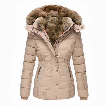Lisa | Warme Winterjacke mit Fellfutter