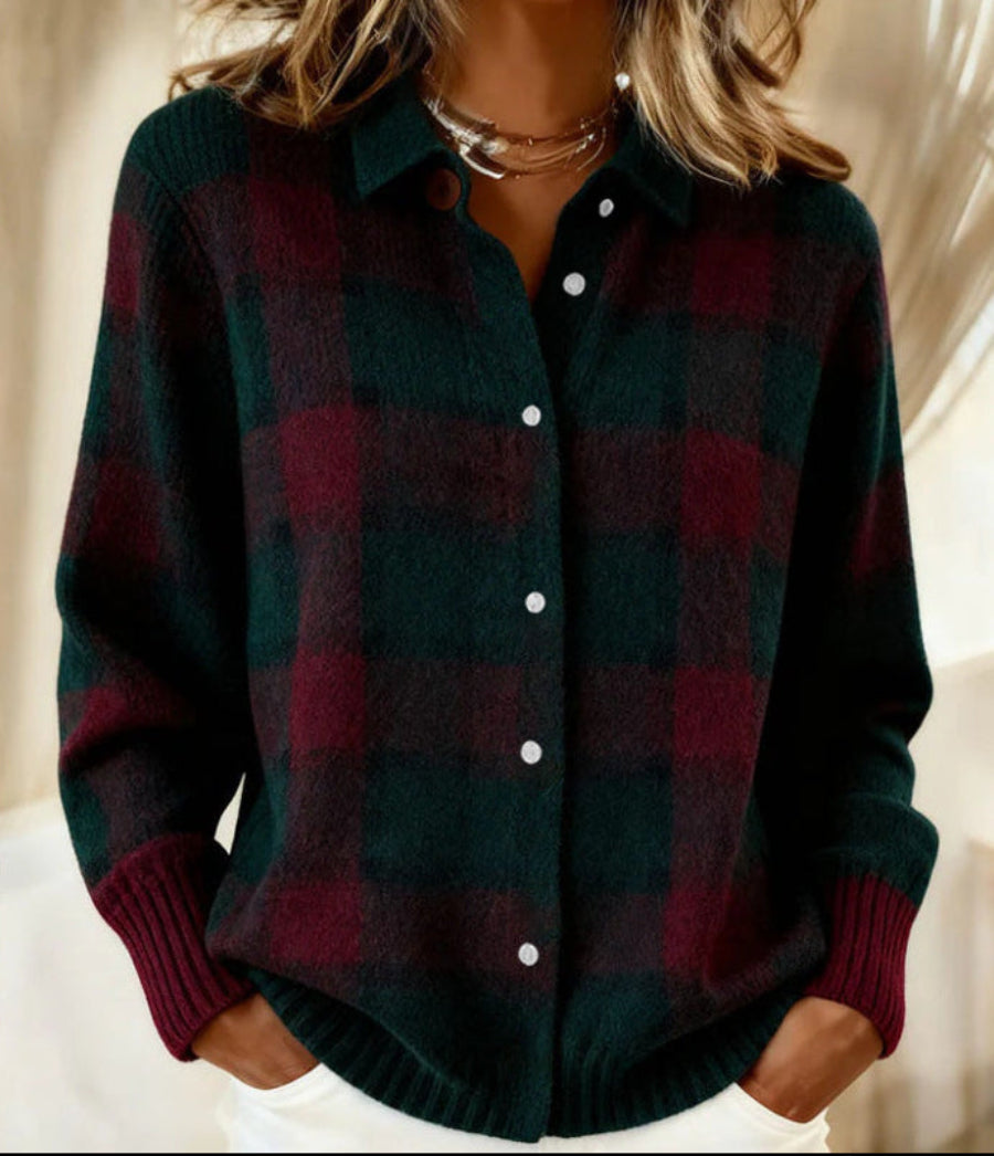 Maja | Warme Bluse mit Hoodie-Material