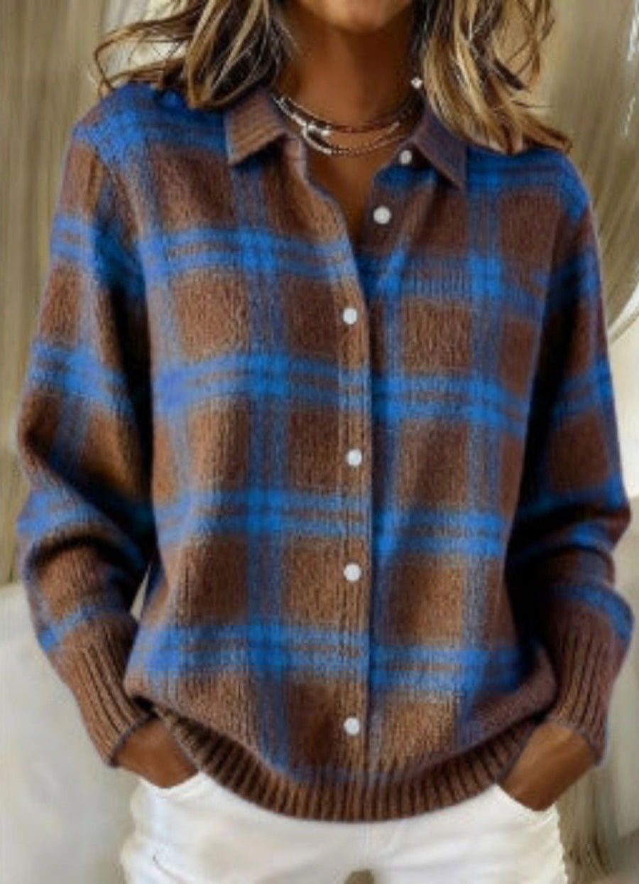 Maja | Warme Bluse mit Hoodie-Material